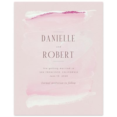 Blush, Pink Wedding Digital Save the Date - Balla Portrait