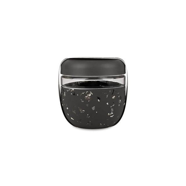 W&P Porter Seal Tight Glass Food Storage Container with Lid, Terrazzo Charcoal 24oz, Leak & Spill Proof Meal Prep Container, Microwave & Dishwasher Safe, Borosilicate Glass