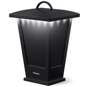Bluetooth Speaker Waterproof, Portable Outdoor Wireless Speaker with LED Strip Lights Around, Support 2 or More Speakers 5.8Ghz Pairing Sync Shared Audio,Lantern Design Black Pohopa