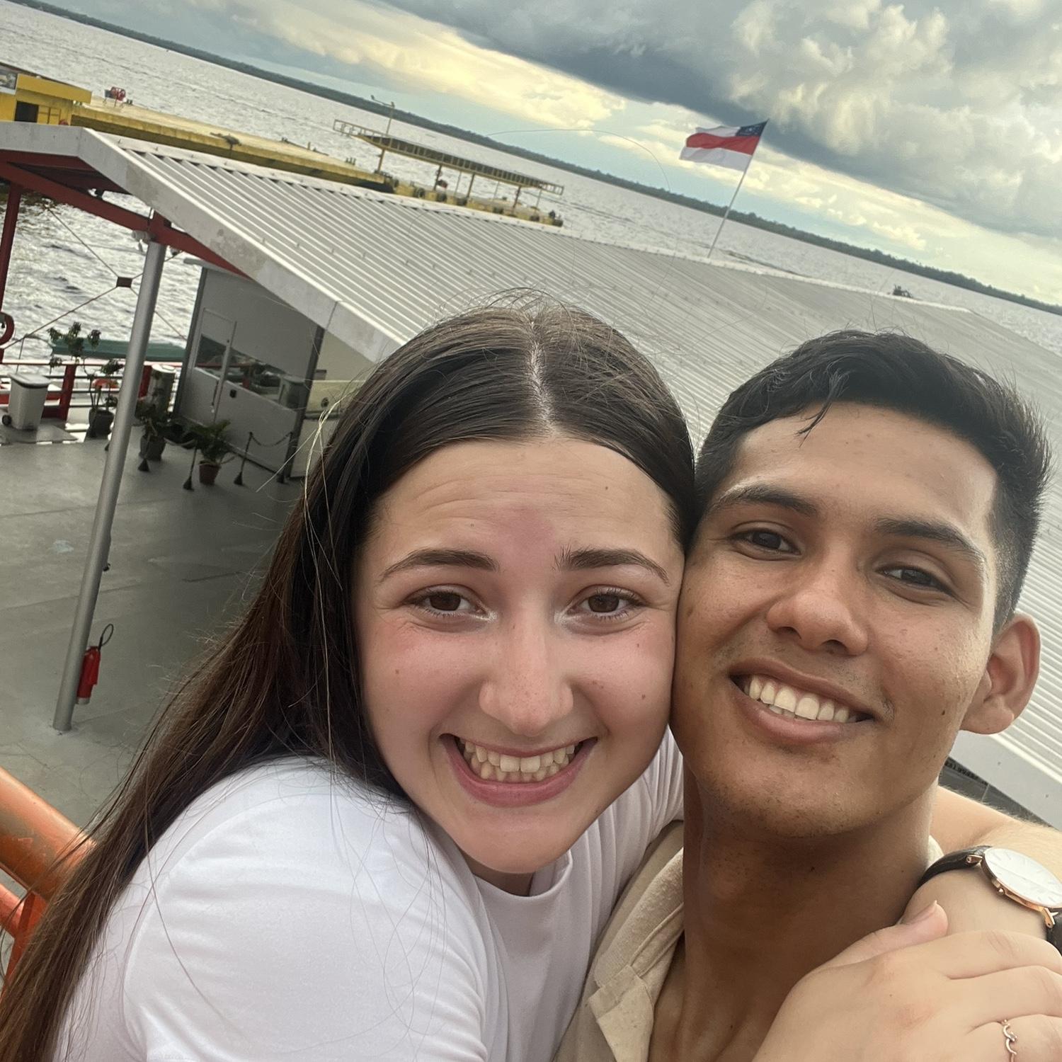 Visiting the harbor of Manaus.