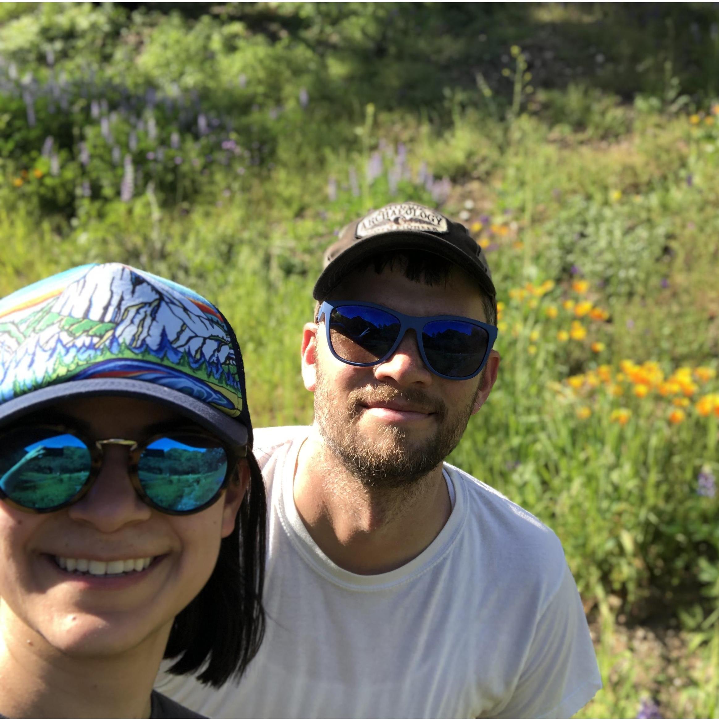 Hiking in the super bloom at Malibu Creek.
