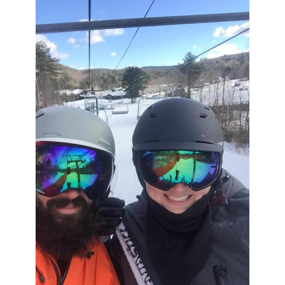 Getting me on the slopes for the first time!