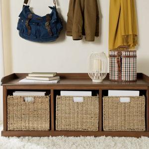 Entry Walnut Storage Bench
