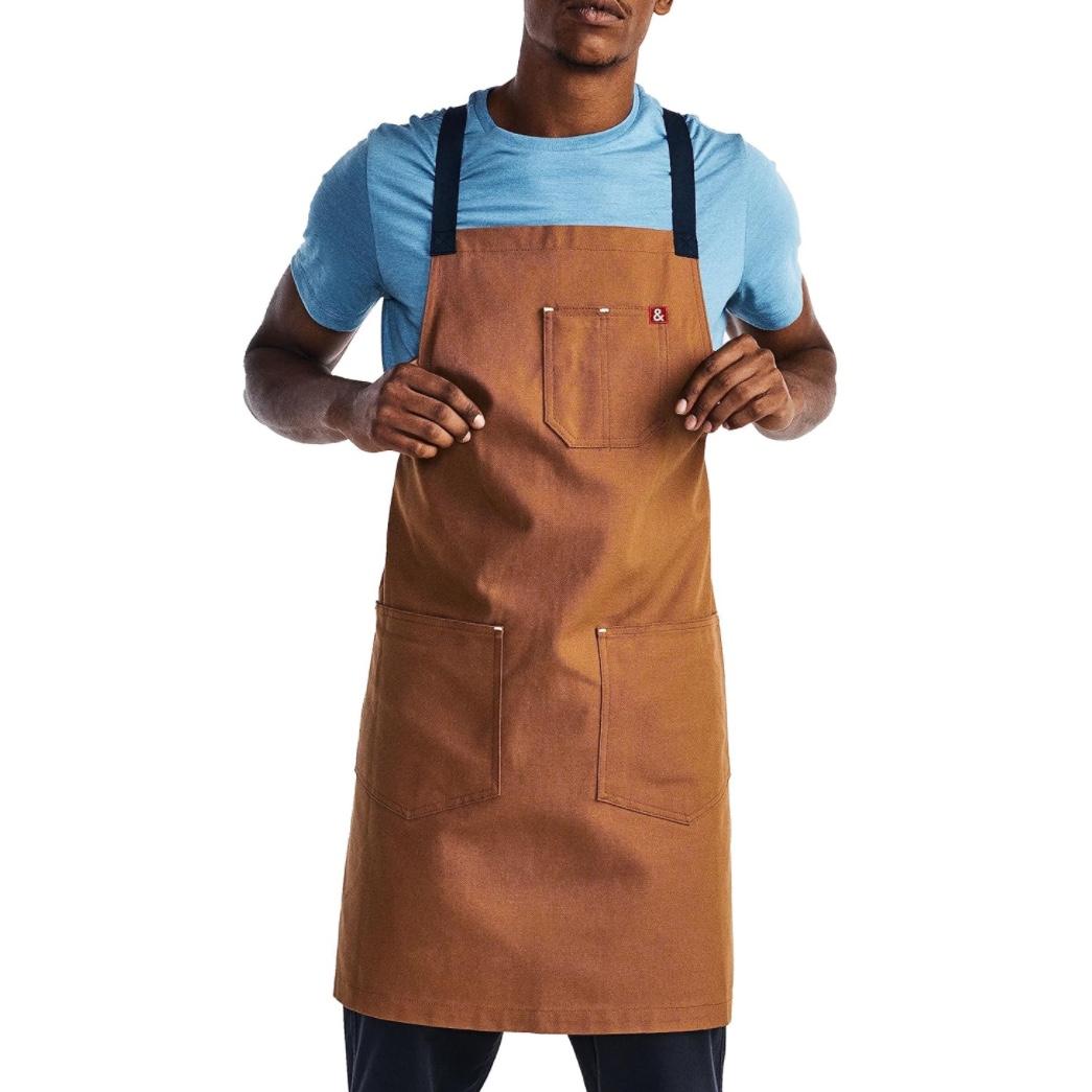 Crossback Chef Apron, Denver Brown, Canvas