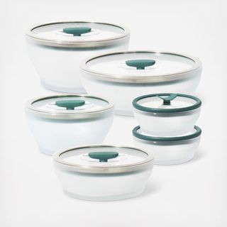 12-Piece Frosted Glass Cookware & Storage Set