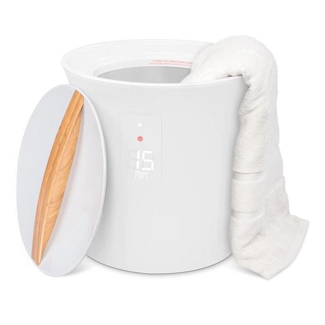 Live Fine Towel Warmer | Bucket Style Luxury Heater with LED Display, Adjustable Timer, Auto Shut-Off | Fits 40” x 70” Bath Sheet Towel White