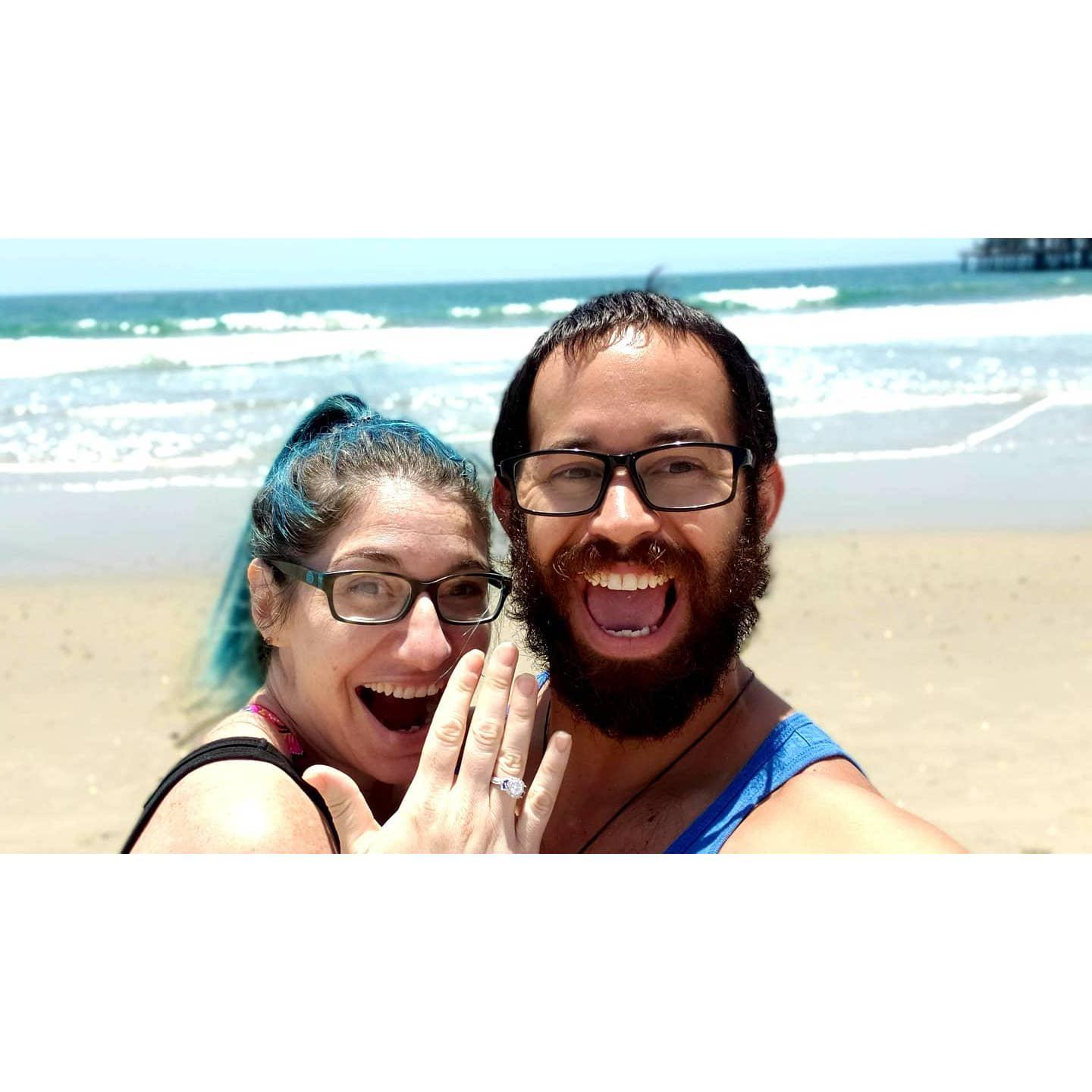 Cliche Beach Proposal