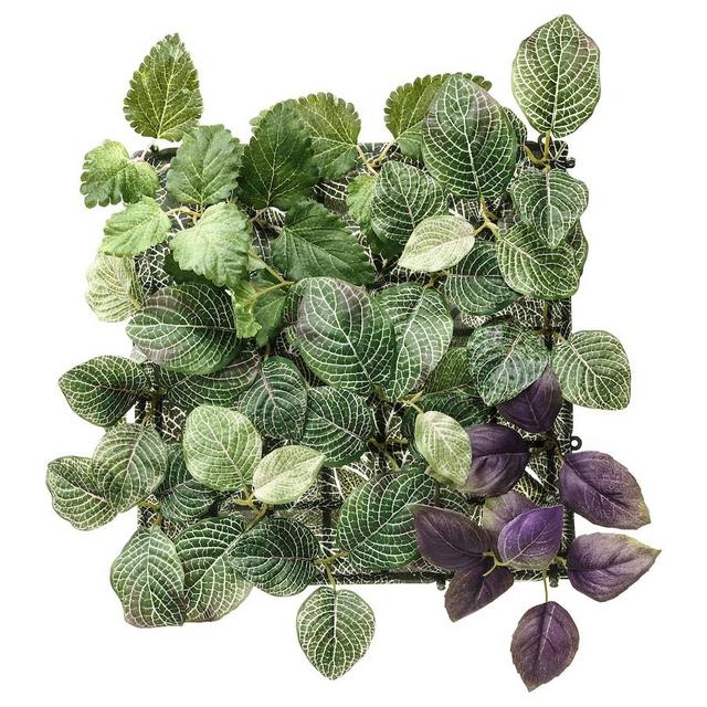 Artificial plant, wall mounted/indoor/outdoor green/lilac,