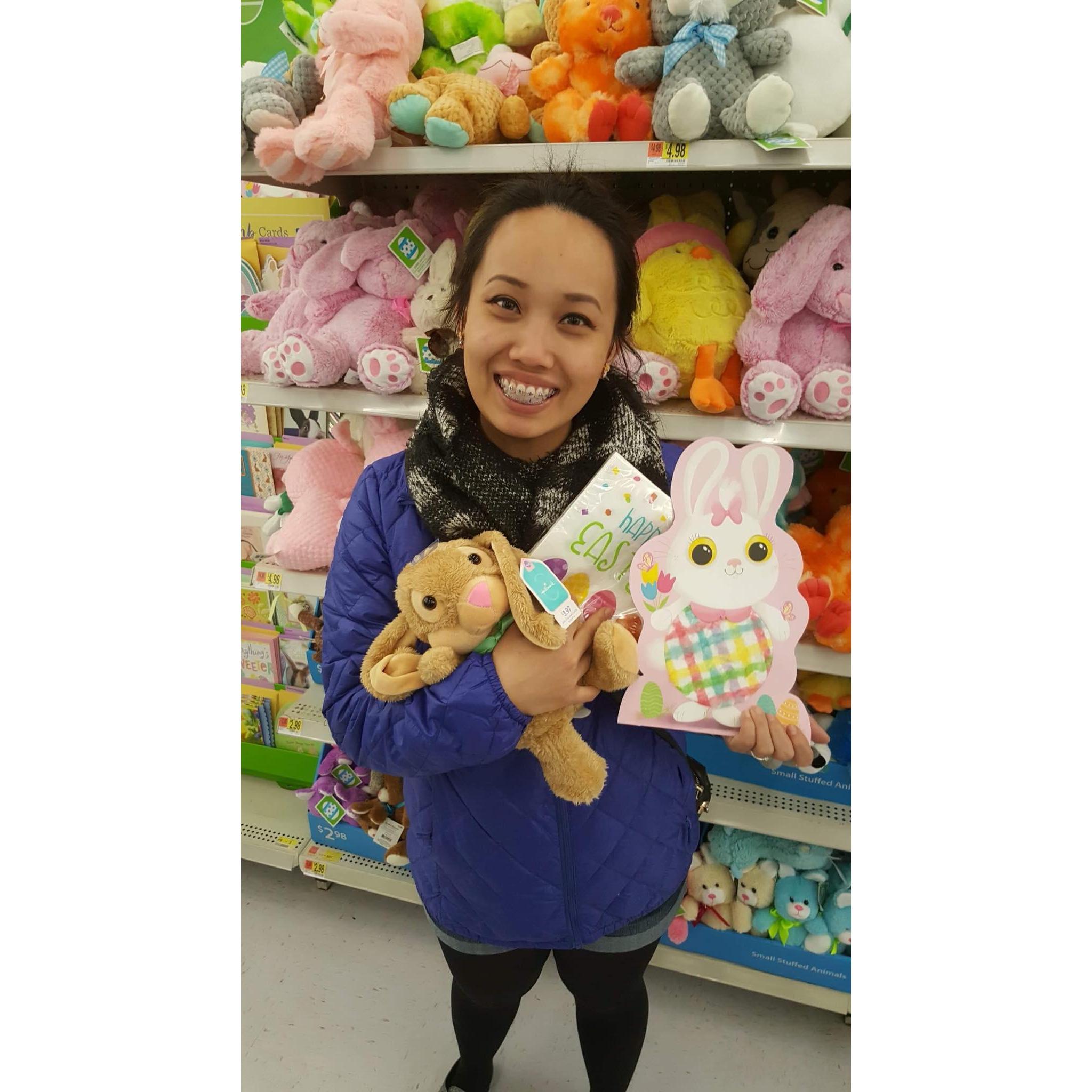We gifted things to each other in Walmart for Easter so that we didn't have to actually buy them for each other, haha!