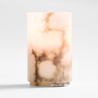 Alabaster Hurricane Pillar Candle Holder