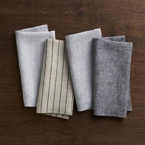 Suits Linen Cloth Dinner Napkins, Set of 4