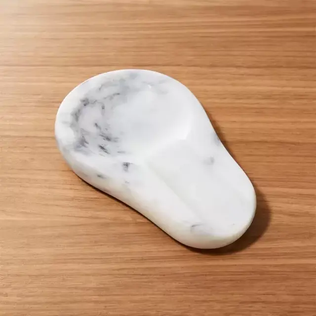 Crate and Barrel French Kitchen Marble Spoon Rest