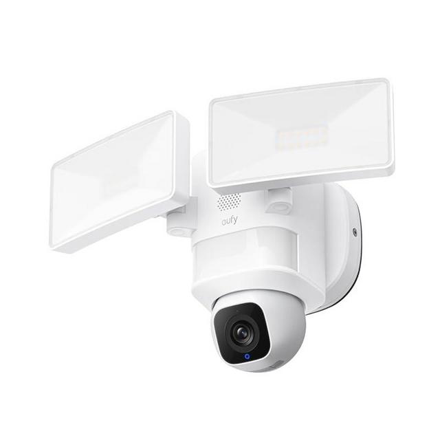 eufy Floodlight Camera E30, Security Camera Outdoor, 360° Pan and Tilt, AI Detection and Tracking, 2K Video, 2.4GHz Wi-Fi, 2,000 Lumens, Custom Voice and Light Alerts, 24/7 Recording, No Monthly Fee