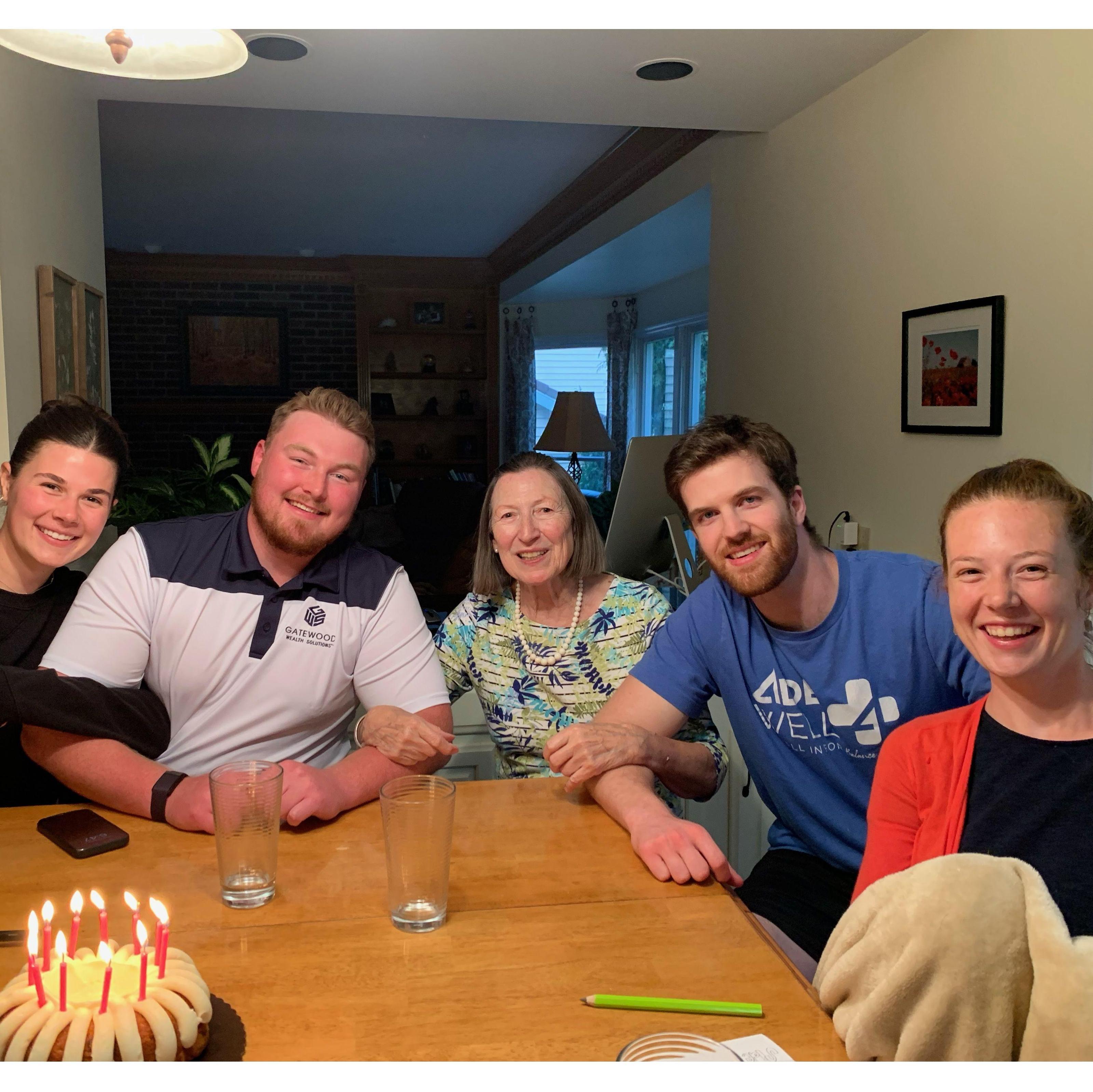 A picture with Sydney's family on her birthday!