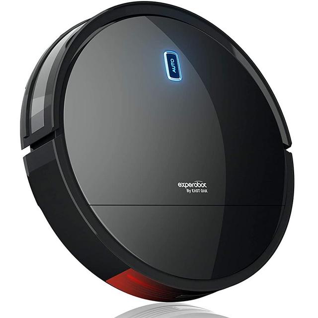 Enther Experobot C200 Robot Vacuum Cleaner with Gyro Lidar Navigation Infrared Sensor, 2-Hour Runtime, Self-Charging for Pet Hair, Hard Floor and Carpet, Black