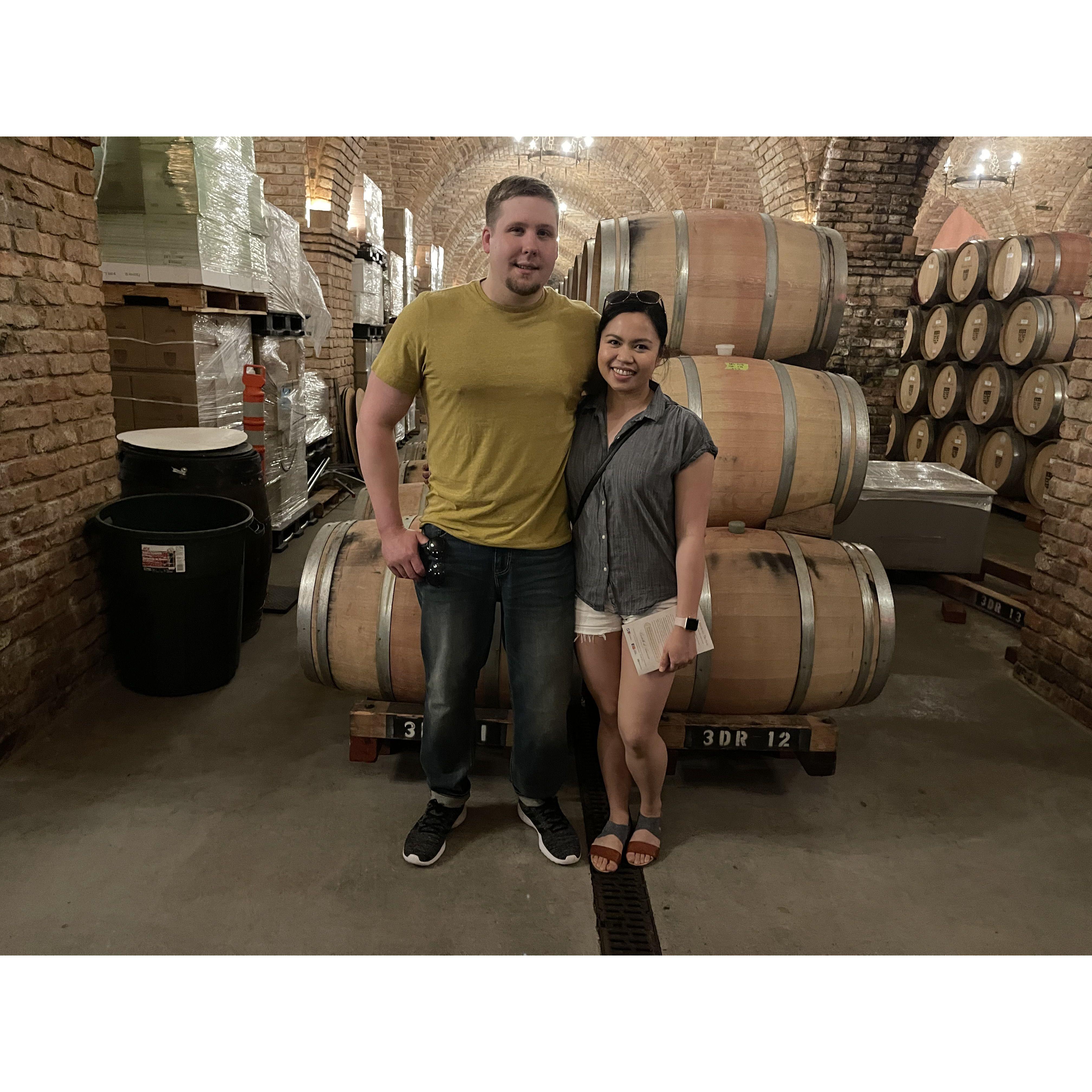 At one of the few wineries we visited during Cory's first trip to Napa.