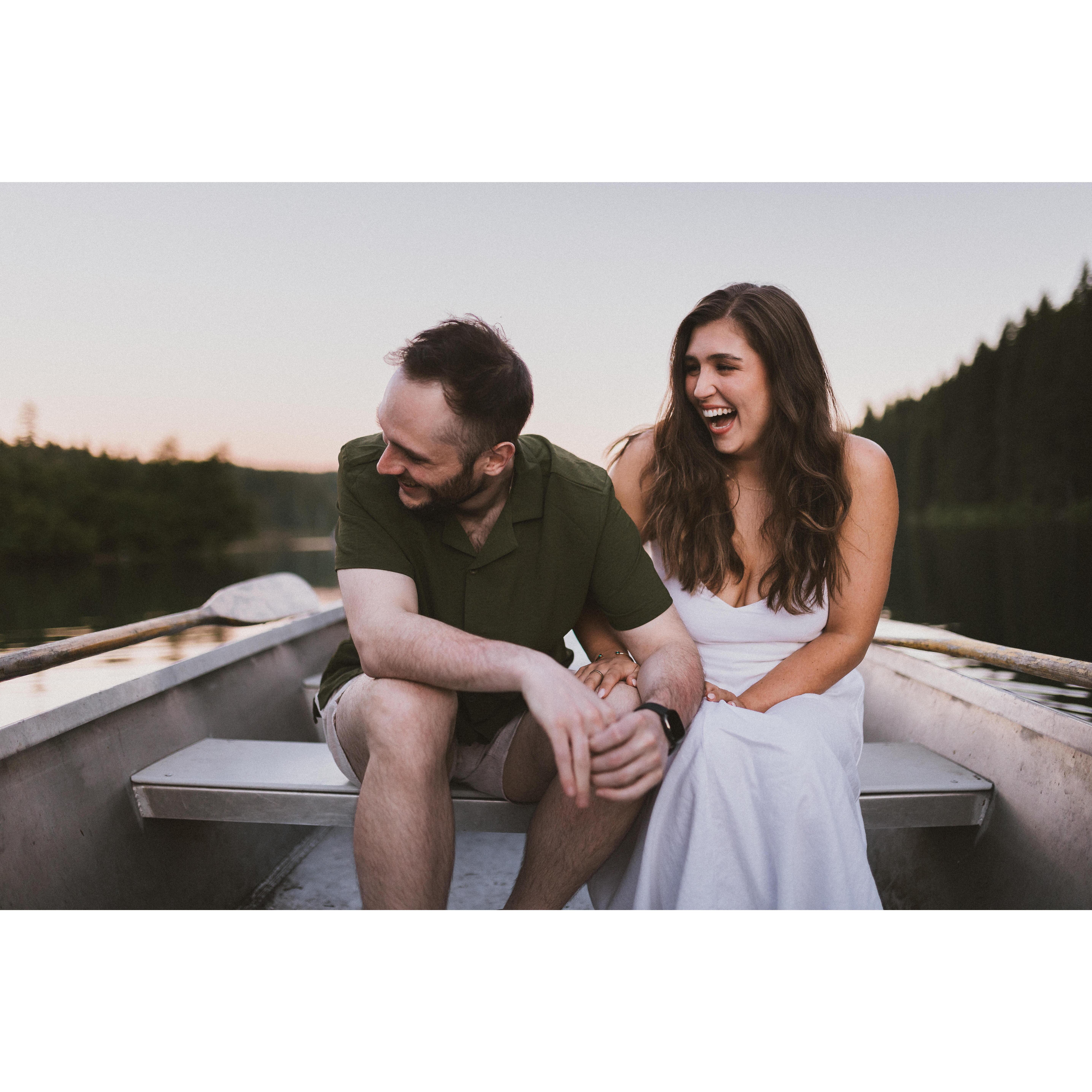 Tony asked us to say the first thing that came to mind. Matt said, "Love," while Katie said, "Tortillas." Sounds about right!
