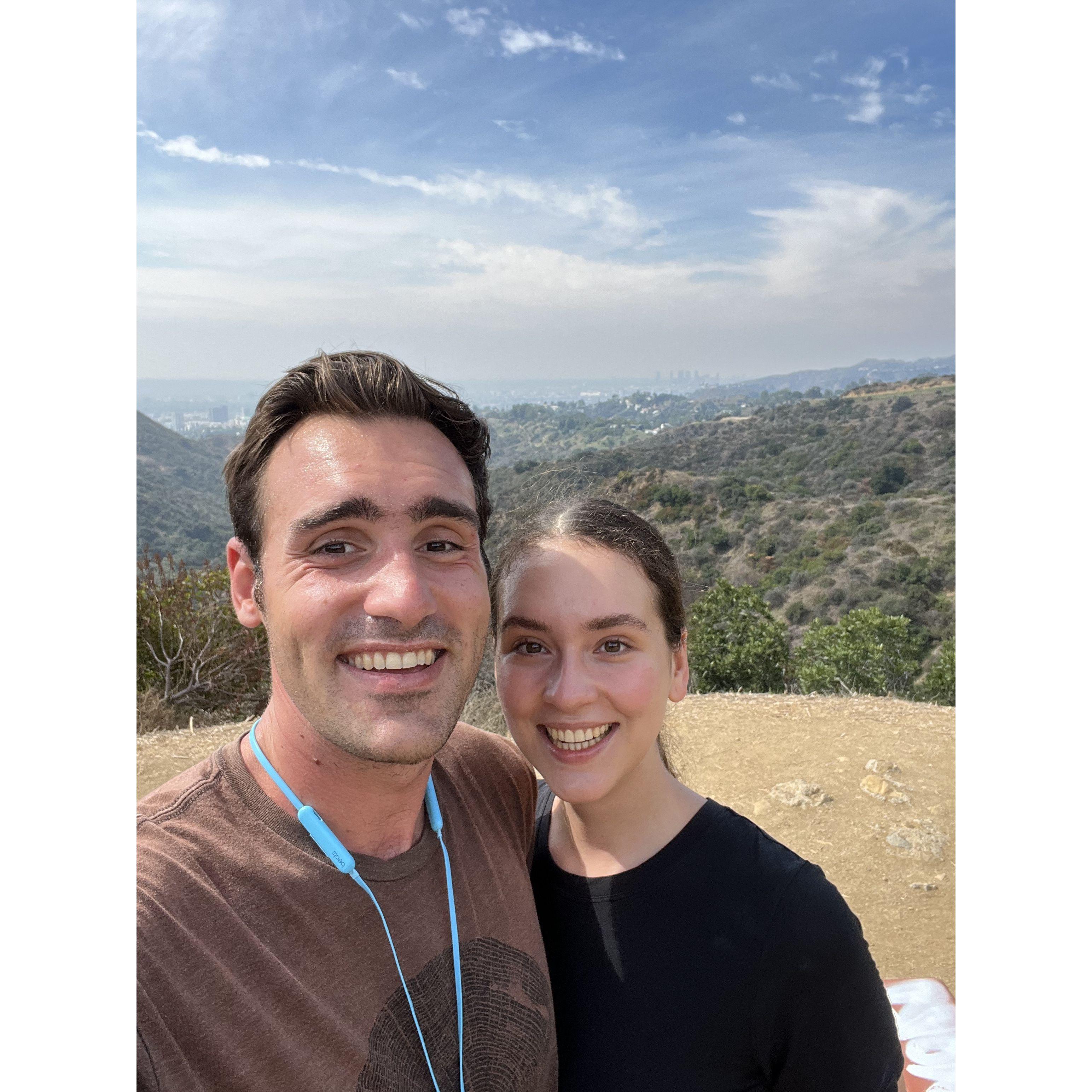 Hiking in the new habitat in Southern California happily ever after since