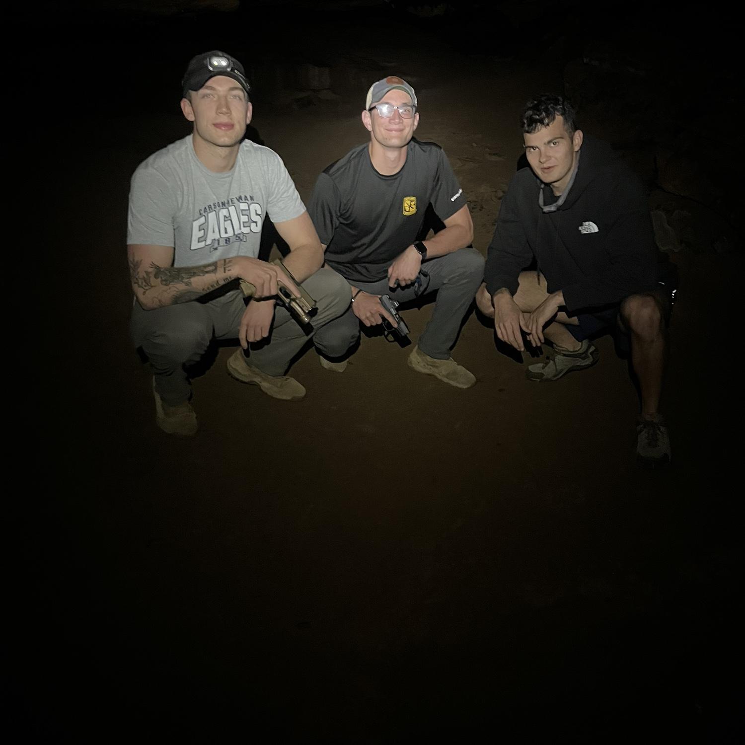 The boys cave diving! (Skyyler wanted to leave the whole time)