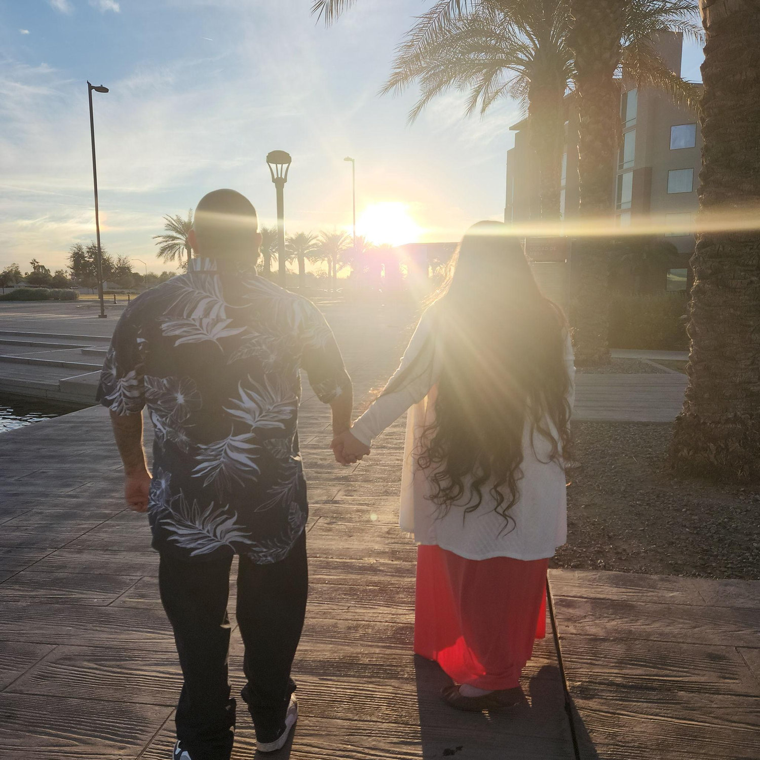 Walking into the sunset