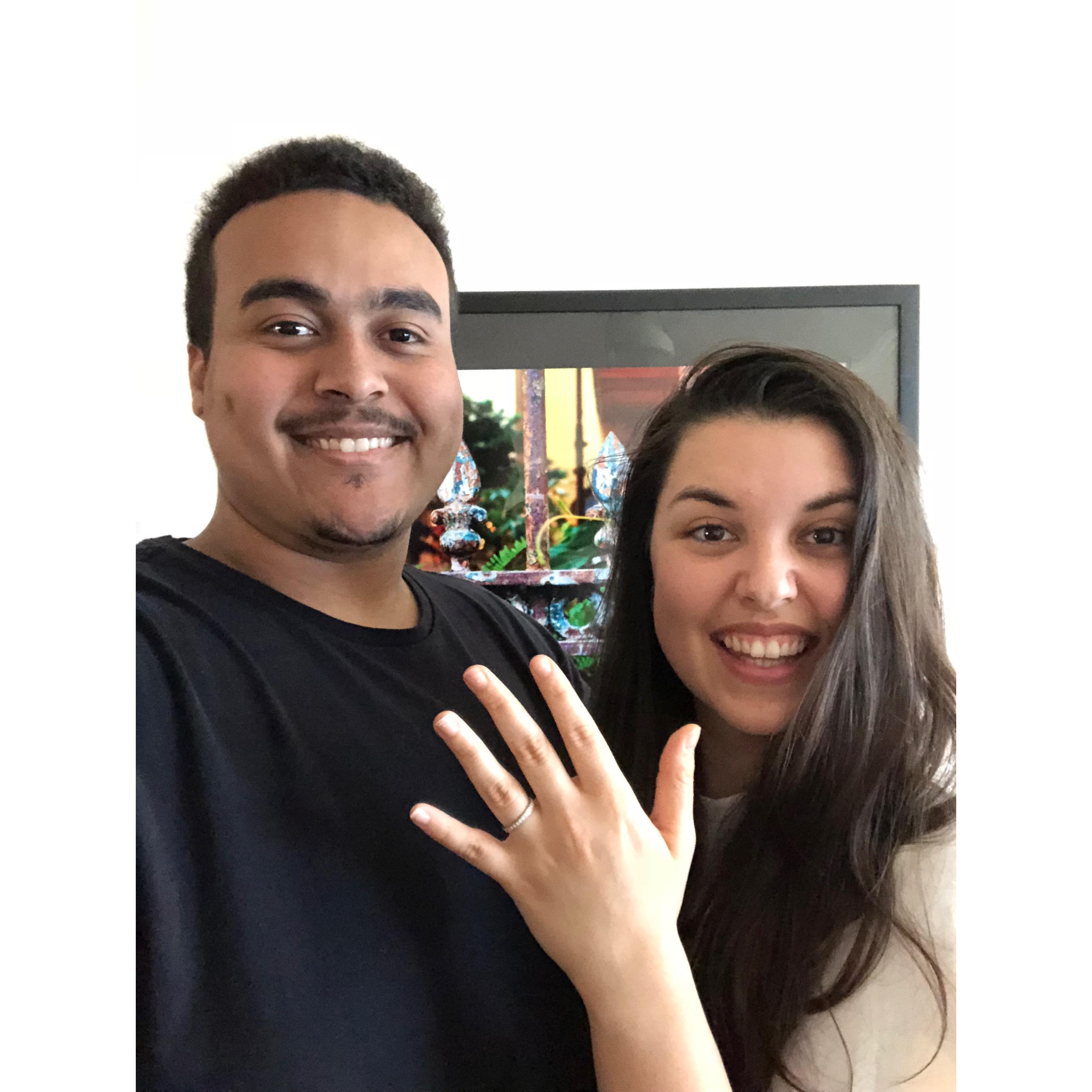 The first photo we took after getting engaged!! We didn't take any pictures at City Park where it actually happened, because we were a little distracted... We did our best!