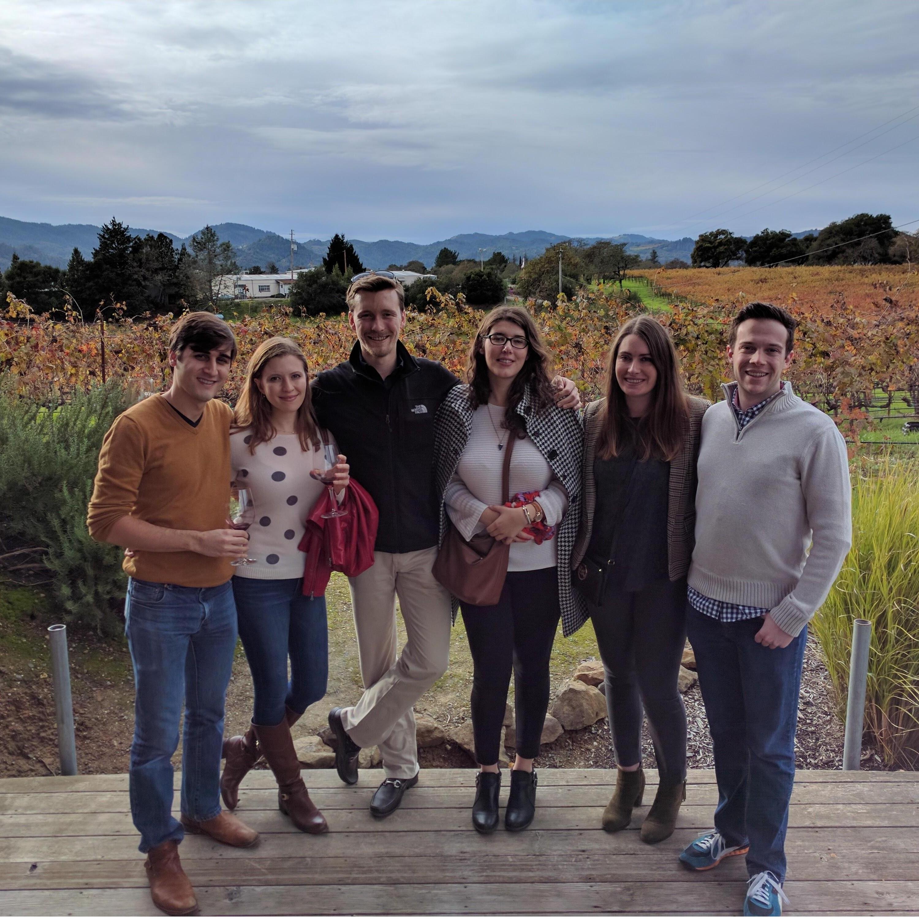 Celebrating Spencer's birthday in Sonoma with some of his best friends
