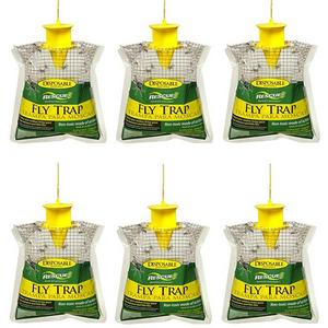 Sterling Rescue Outdoor Disposable Fly Catcher, Control Trap with Attractant, Insecticide Free (6 Pack)