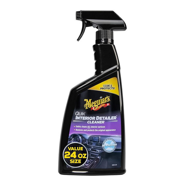 Meguiar's Quik Interior Detailer - Perfect for Car Interior Detailing - Quick and Easy Cleaning that's Safe on Plastic, Vinyl, Leather and More - Car Interior Cleaner and Protectant - 24 Oz