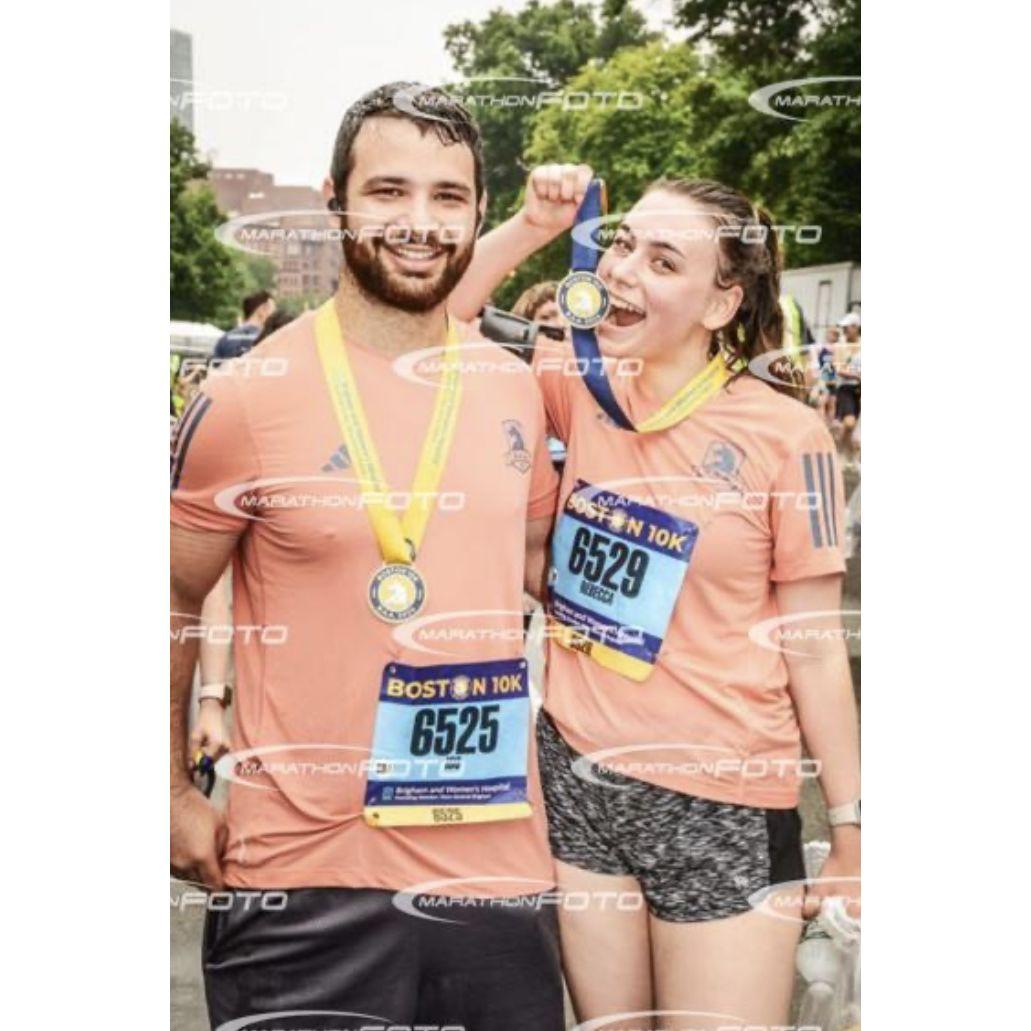 Running the Boston 10k.