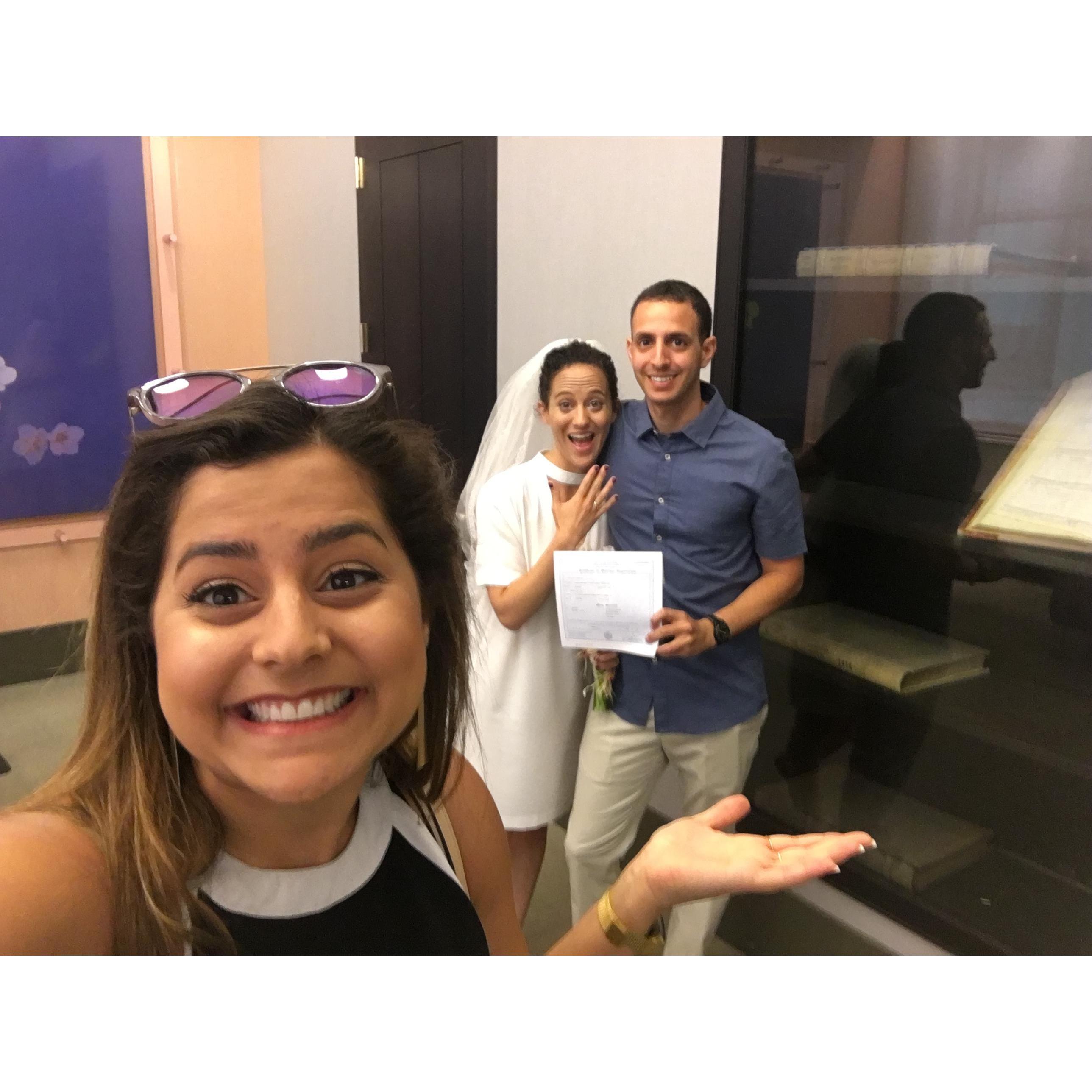 Gili and Matan's courthouse wedding in NYC! May 2018