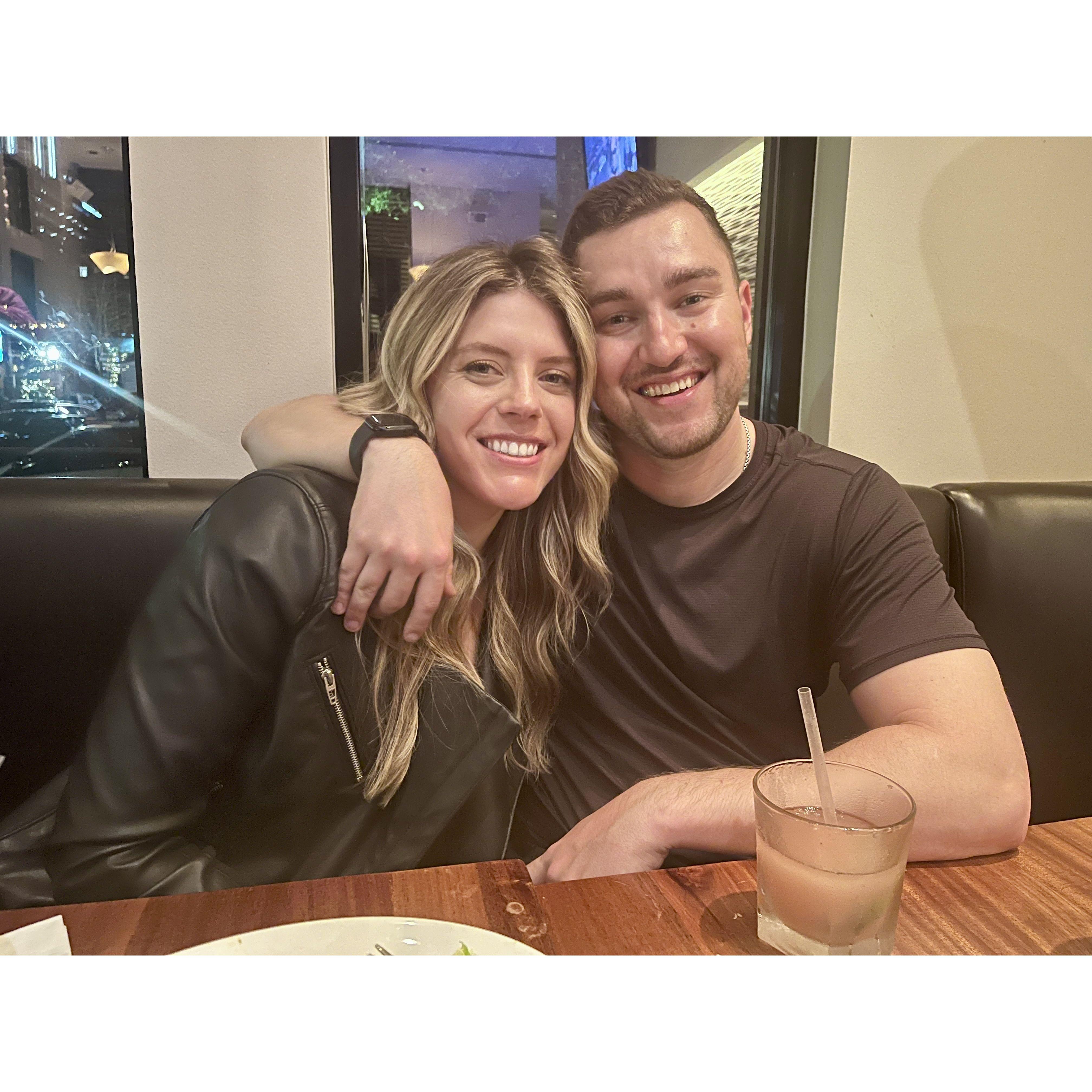 Our first date after the Maverick's basketball game