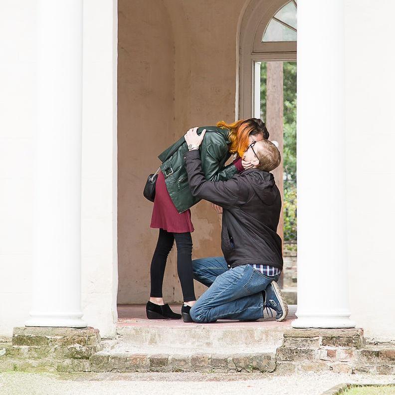 Our first kiss! Up until this point, he kissed her forehead and she kissed his cheek. This was a long-awaited moment. We wanted to keep our focus on Christ and intentionally go slow.