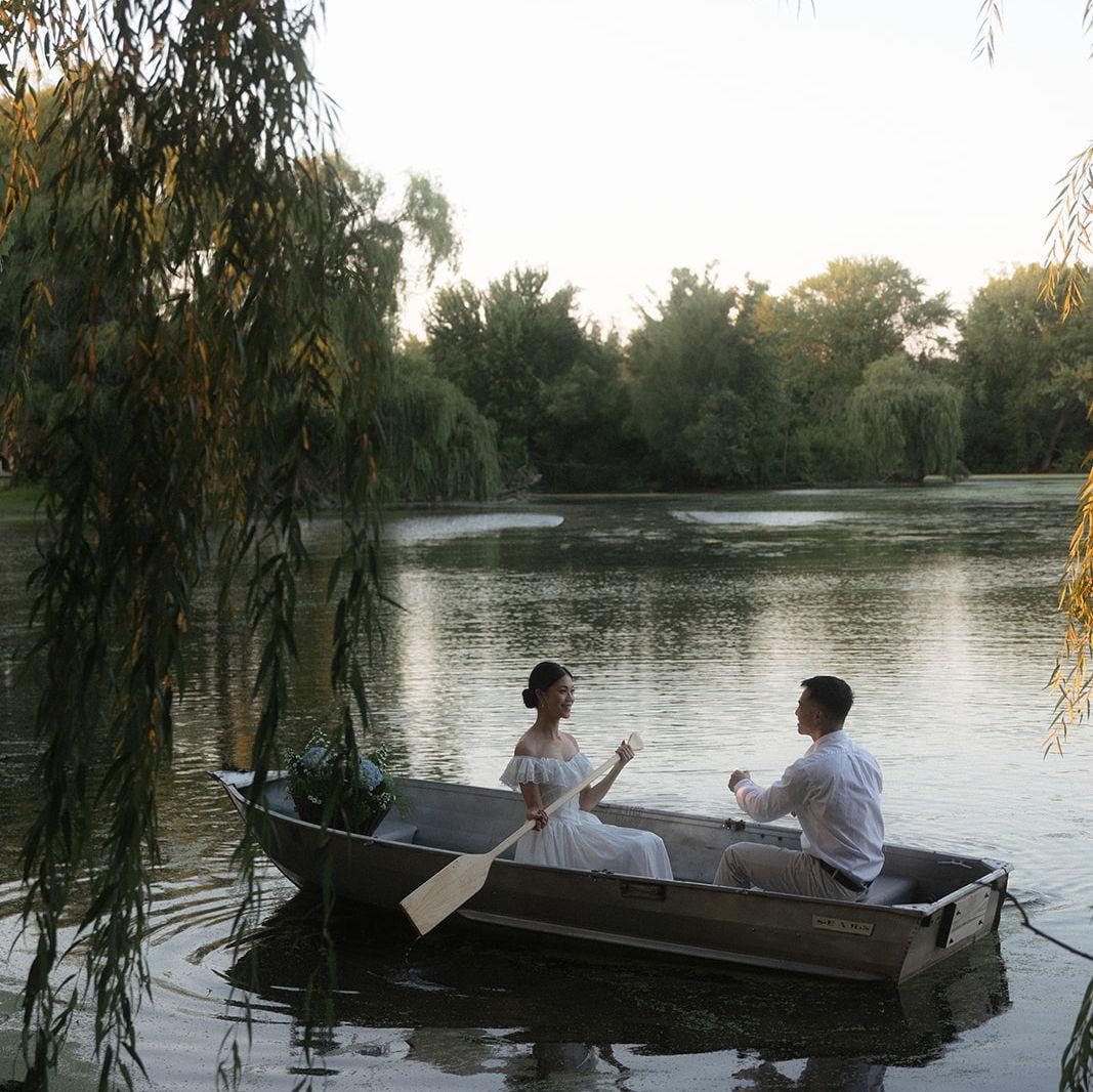 Our row-boat engagement photoshoot