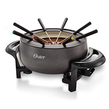 Oster Fondue Pot | Titanium Infused DuraCeramic Fondue Maker, Black FPSTFN7700W-TECO