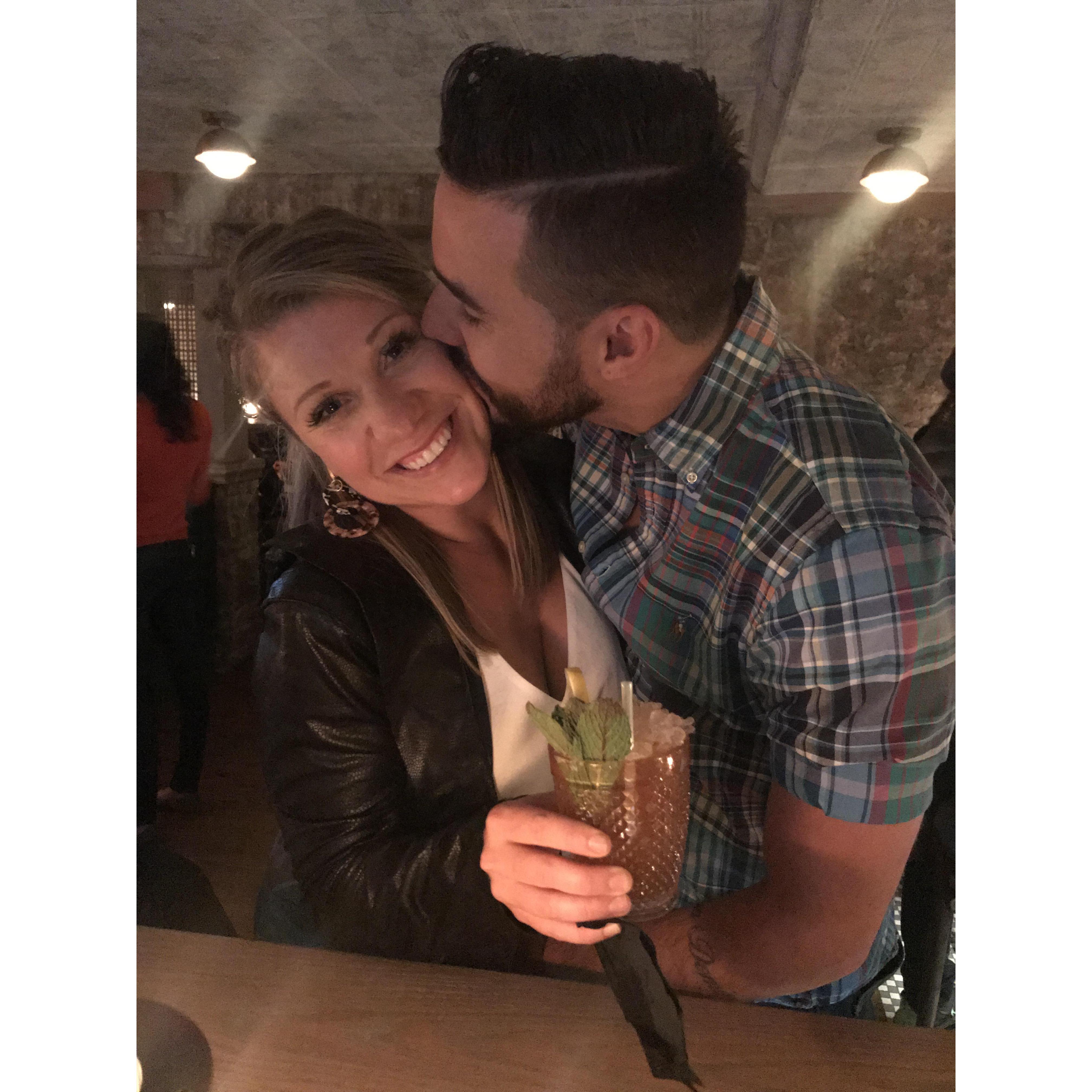After a long day of dealing with NYC parking tickets, we stop and laugh because it was our 3 year anniversary. Oh, and we sat next to David Schwimmer at the bar!