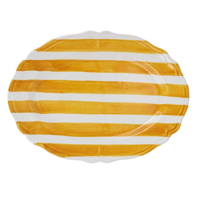 VIETRI Amalfitana Stripe Oval Platter