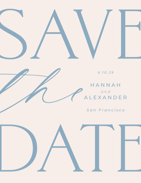 Josephine Classic | Dusty Blue | Zola Save The Dates