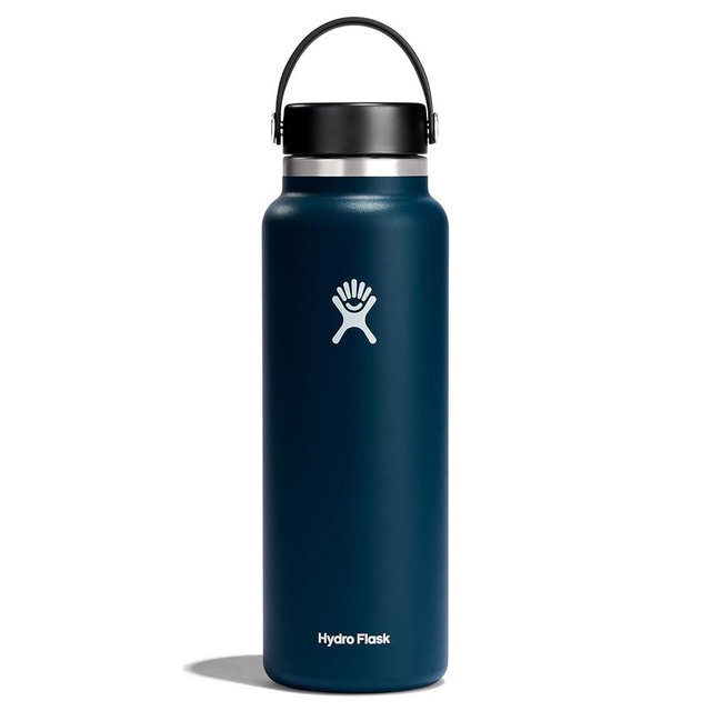 HYDRO FLASK Wide Mouth vacuum insulated stainless steel water bottle with leakproof closeable lid for cold water drinks, sports, travel, car and school