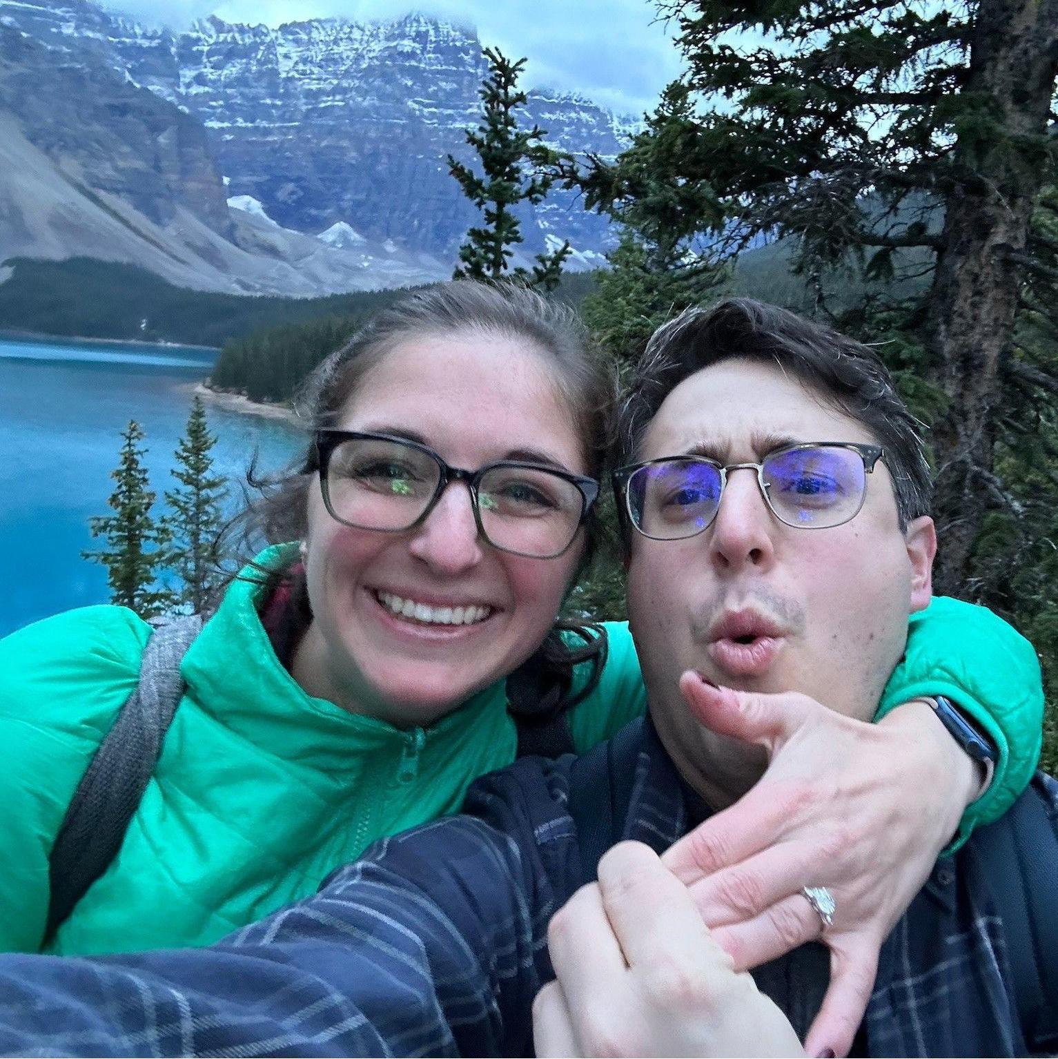 A surprise proposal at Moraine lake