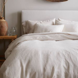 European Linen Duvet Cover Set - Full/Queen - Sand