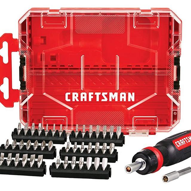 CRAFTSMAN RATCHETING SCREWDRIVER, 44PC (CMHT68017), Red