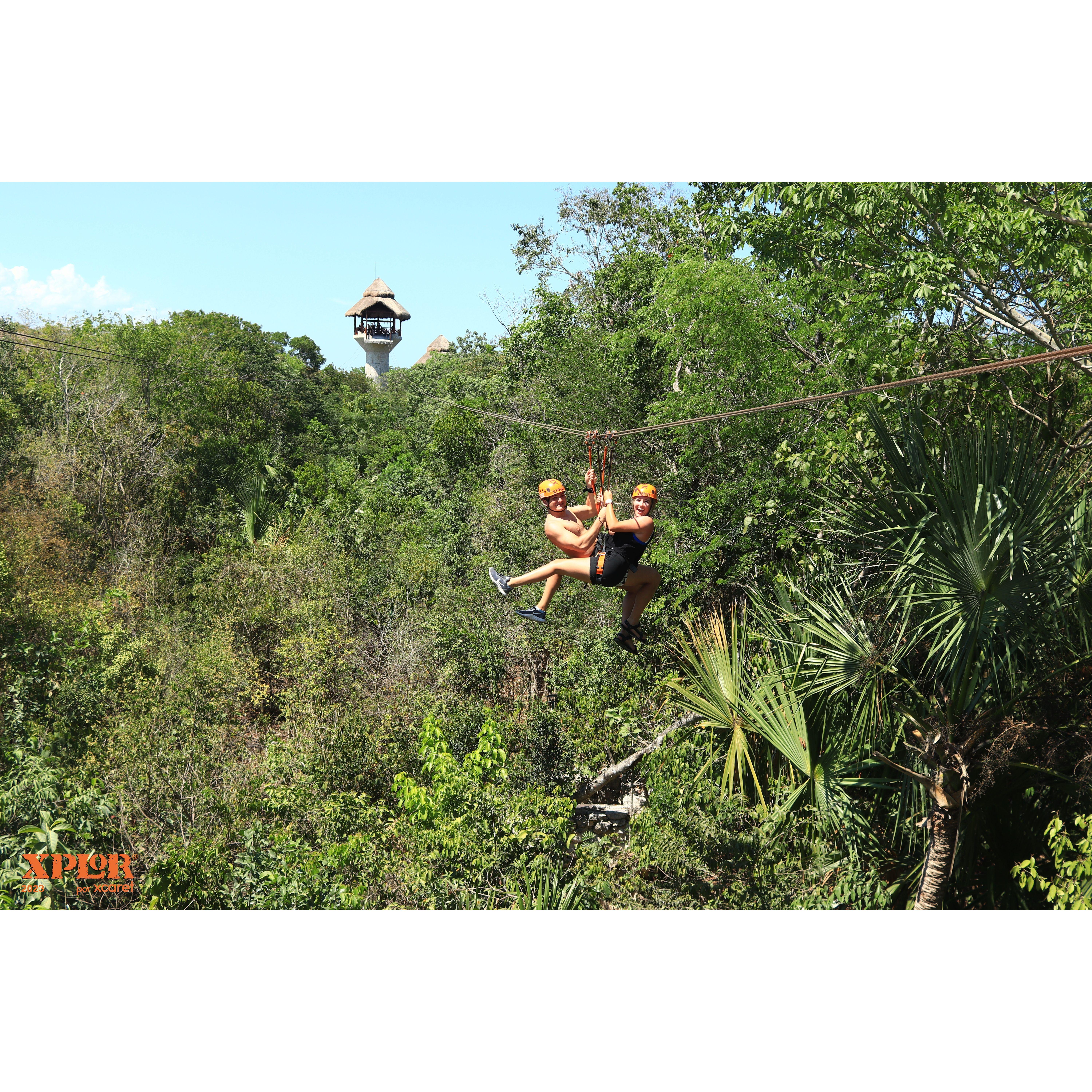 Zip lining in Cancun!