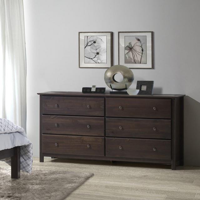 Shaker 6 Drawer Double Dresser