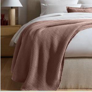 Organic Waffle Bed Blanket - Fig, Full/Queen