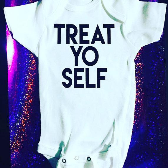 Treat Yo Self Parks and Rec Onesie®