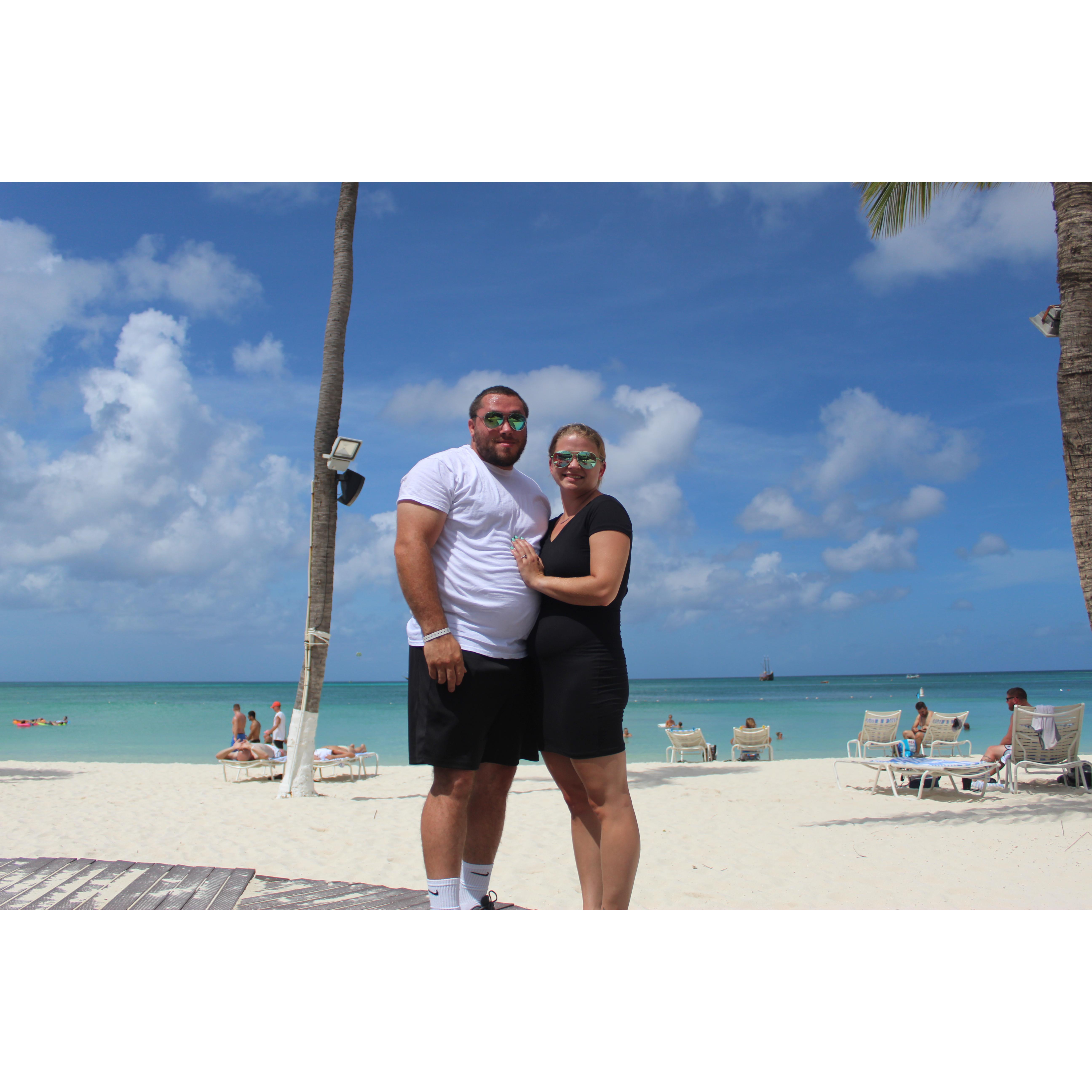 Aruba - After we got engaged.