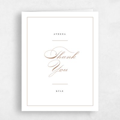 White Wedding Thank You - Perseus Portrait