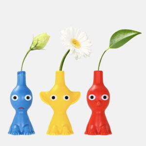 Pikmin Single-Flower Vase Set (Red+Yellow+Blue)