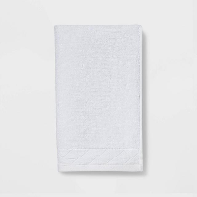 Diamond Band Terry Hand Towel White - Threshold™
