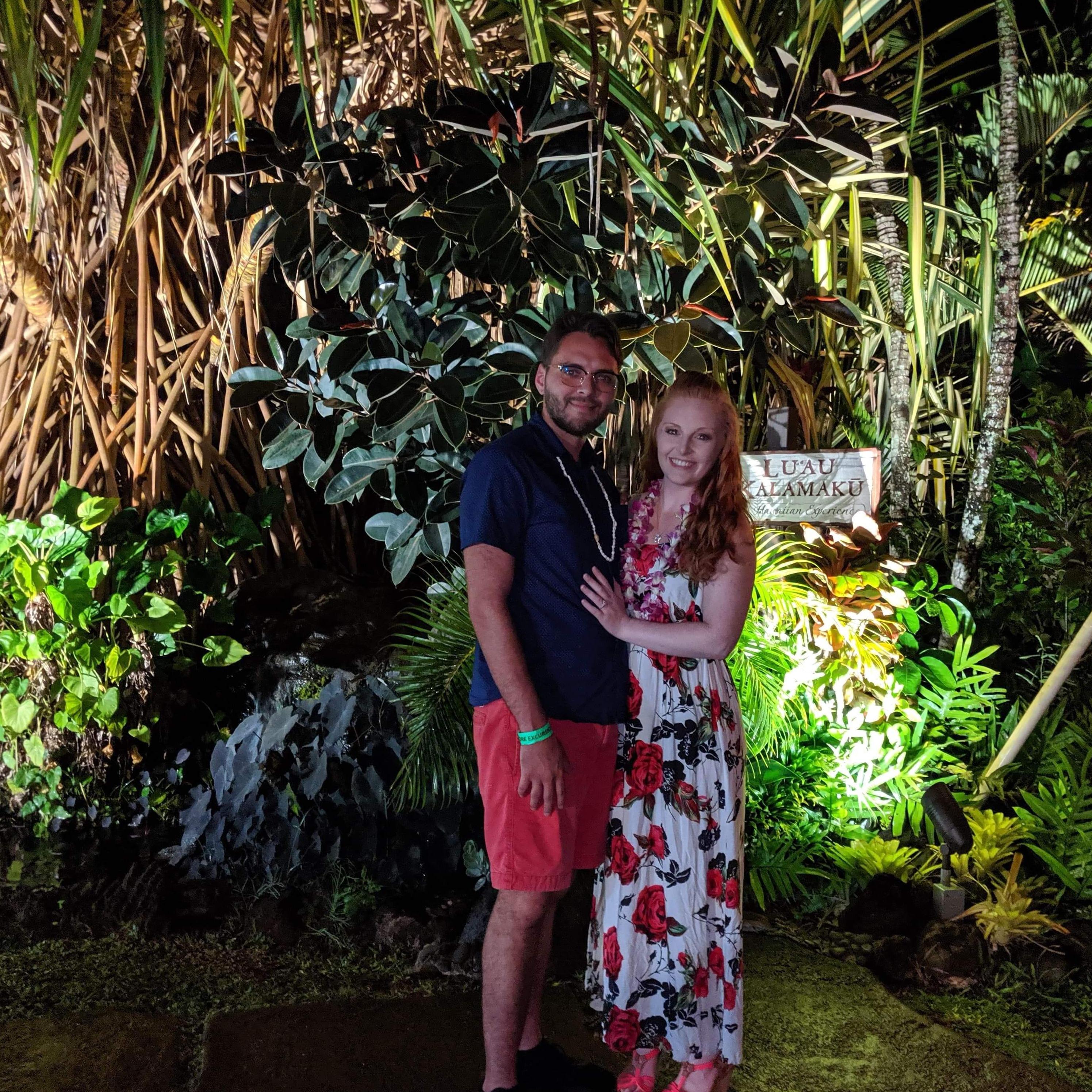 At the famous luau in Kauai, Hawaii